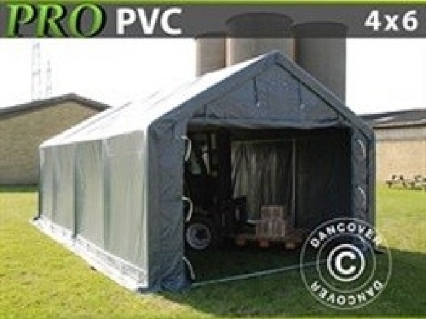  Lagertält  PRO 4 x 6 x 2 x 3,1 m Grå PVC 15616:-