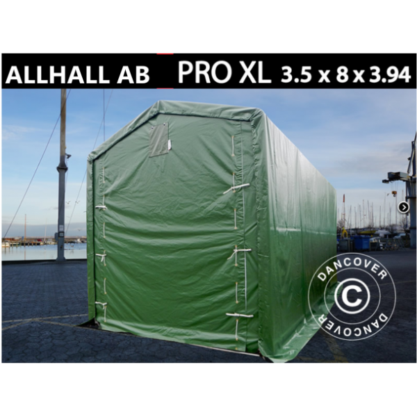 Båthall PRO XL 3,5 x 8 x 3,3 x 3,94 m PVC Grön 