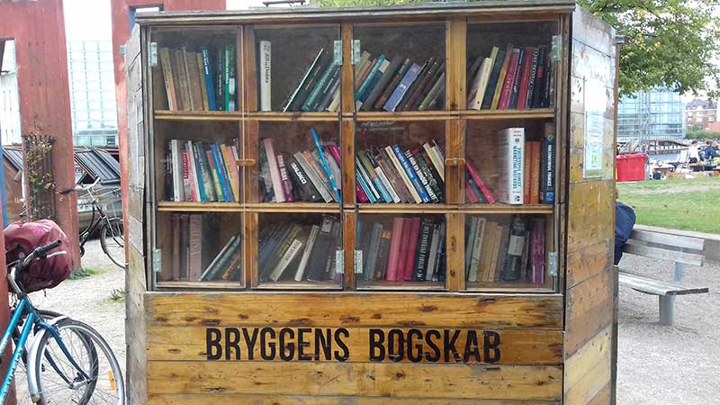 Bokskåp för begagnade böcker i Köpenhamn